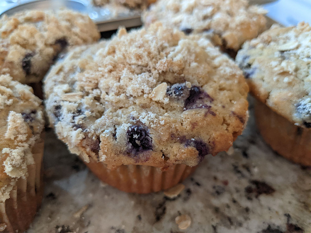 Gluten Free Lemon Blueberry Coffee Cake Muffins